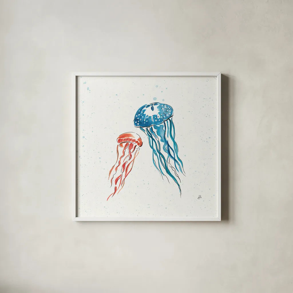 Maritime VI by Daphne Brissonnet. Shown in a crisp white glass frame for a clean and minimalist style. Available as an archival giclee rolled canvas, fine art paper, or poster print. SKU 35204a.