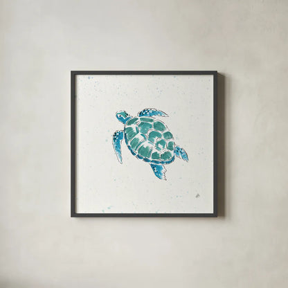 Maritime VII by Daphne Brissonnet. Shown in a sleek black glass frame for a contemporary gallery look. Available as an archival giclee rolled canvas, fine art paper, or poster print. SKU 35205a.