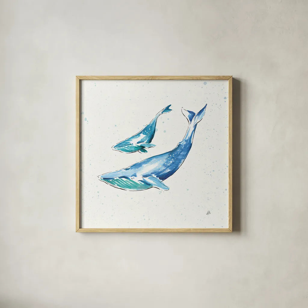 Maritime VIII by Daphne Brissonnet. Shown in a natural wood glass frame for a timeless modern aesthetic. Available as an archival giclee rolled canvas, fine art paper, or poster print. SKU 35206a.