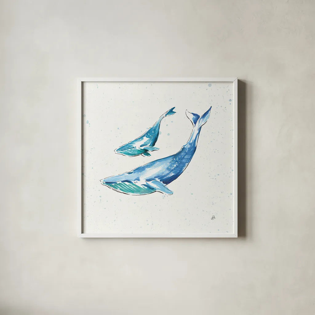 Maritime VIII by Daphne Brissonnet. Shown in a crisp white glass frame for a clean and minimalist style. Available as an archival giclee rolled canvas, fine art paper, or poster print. SKU 35206a.