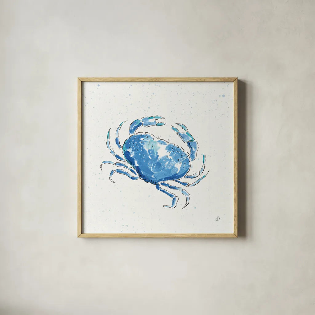 Maritime X by Daphne Brissonnet. Shown in a natural wood glass frame for a timeless modern aesthetic. Available as an archival giclee rolled canvas, fine art paper, or poster print. SKU 35208a.