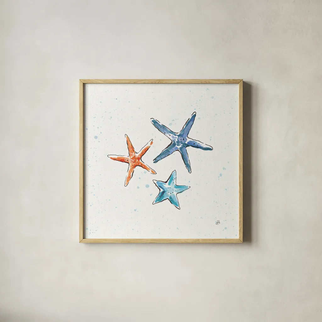 Maritime XII by Daphne Brissonnet. Shown in a natural wood glass frame for a timeless modern aesthetic. Available as an archival giclee rolled canvas, fine art paper, or poster print. SKU 35210a.