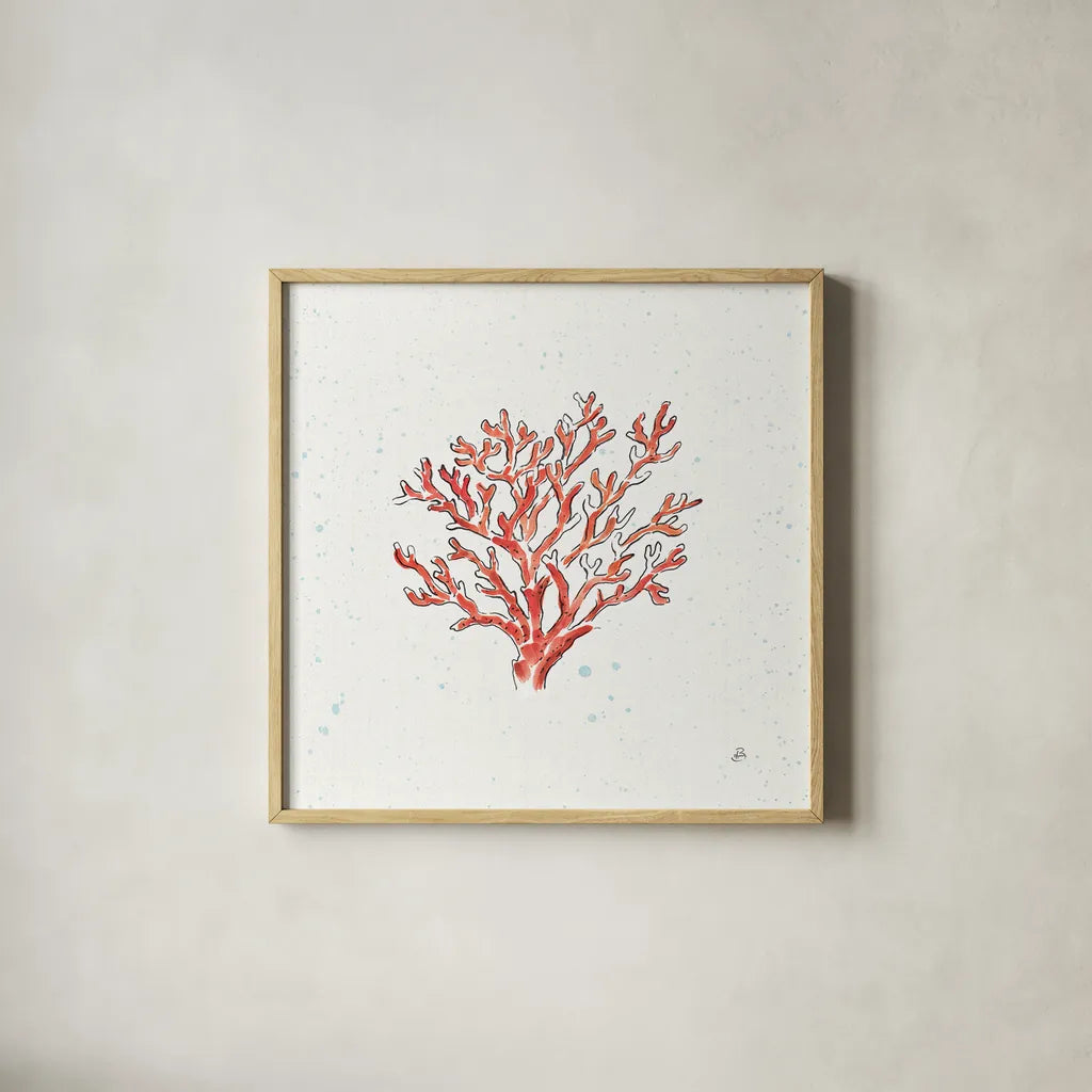 Maritime XIII by Daphne Brissonnet. Shown in a natural wood glass frame for a timeless modern aesthetic. Available as an archival giclee rolled canvas, fine art paper, or poster print. SKU 35211a.