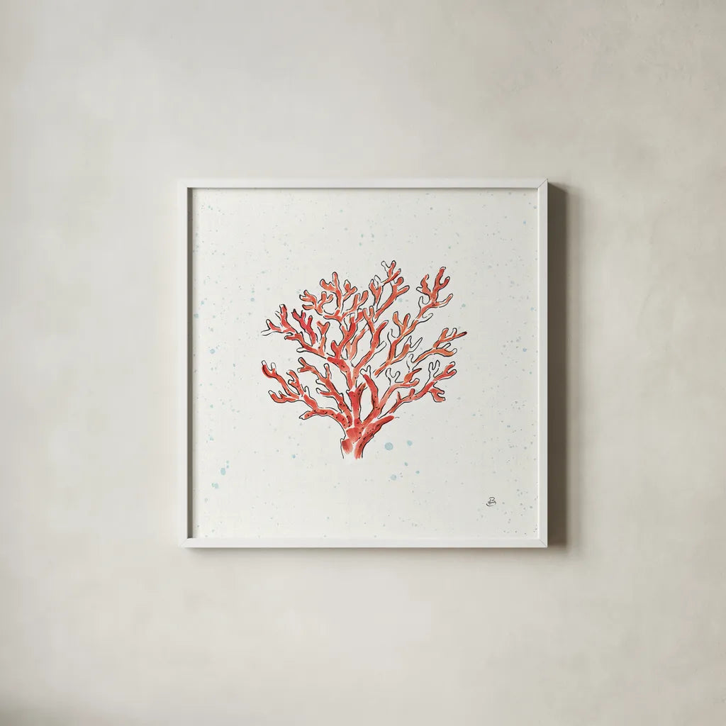 Maritime XIII by Daphne Brissonnet. Shown in a crisp white glass frame for a clean and minimalist style. Available as an archival giclee rolled canvas, fine art paper, or poster print. SKU 35211a.