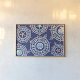 Maritime XIV by Daphne Brissonnet. shown as a paper print in a natural frame. Available as a archival giclee rolled canvas, fine art paper, or poster print. SKU 35212i.