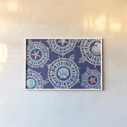 Maritime XIV by Daphne Brissonnet. shown as a paper print in a white frame. Available as a archival giclee rolled canvas, fine art paper, or poster print. SKU 35212i.