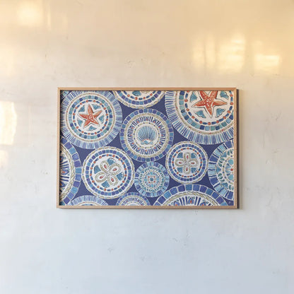 Maritime XV by Daphne Brissonnet. shown as a paper print in a natural frame. Available as a archival giclee rolled canvas, fine art paper, or poster print. SKU 35213i.