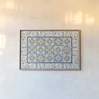 Mediterranean Breeze II by Daphne Brissonnet. shown as a paper print in a natural frame. Available as a archival giclee rolled canvas, fine art paper, or poster print. SKU 45718i.