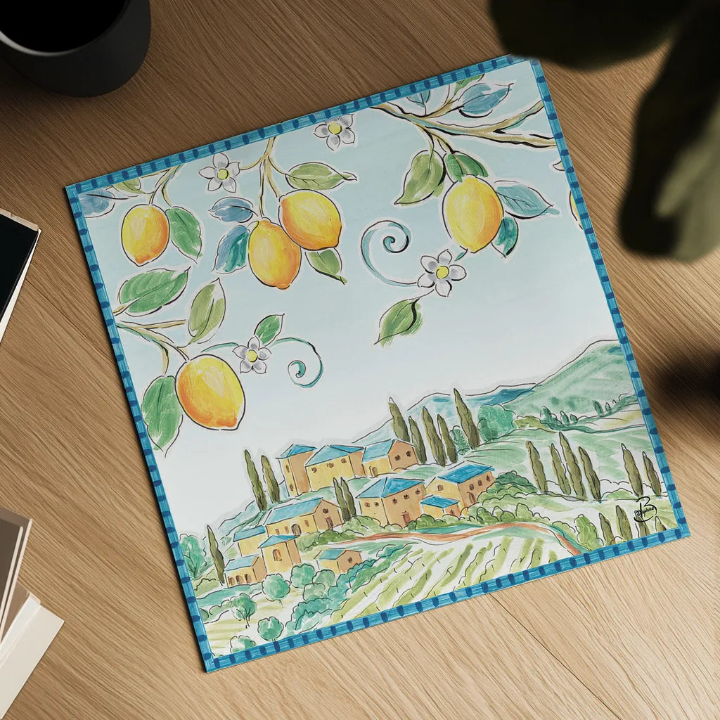 Mediterranean Breeze IX by Daphne Brissonnet. Shown as a detailed flat fine art print, highlighting archival giclee quality. Available as an archival giclee rolled canvas, fine art paper, or poster print. SKU 47052a.