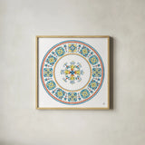 Mediterranean Breeze V by Daphne Brissonnet. Shown in a natural wood glass frame for a timeless modern aesthetic. Available as an archival giclee rolled canvas, fine art paper, or poster print. SKU 45721a.