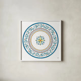 Mediterranean Breeze VII by Daphne Brissonnet. Shown in a crisp white glass frame for a clean and minimalist style. Available as an archival giclee rolled canvas, fine art paper, or poster print. SKU 45723a.