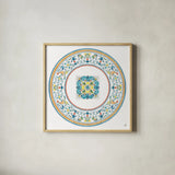 Mediterranean Breeze VIII by Daphne Brissonnet. Shown in a natural wood glass frame for a timeless modern aesthetic. Available as an archival giclee rolled canvas, fine art paper, or poster print. SKU 45724a.