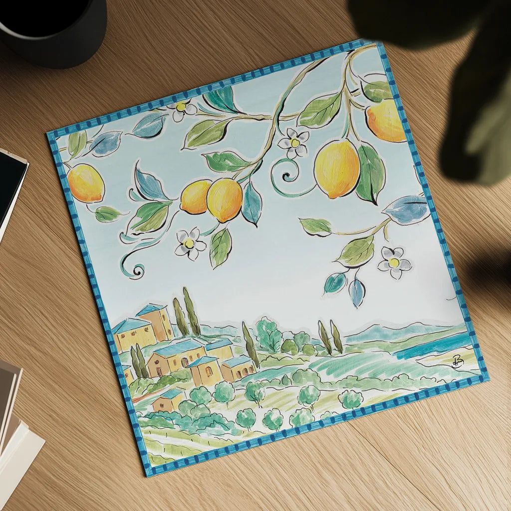 Mediterranean Breeze X by Daphne Brissonnet. Shown as a detailed flat fine art print, highlighting archival giclee quality. Available as an archival giclee rolled canvas, fine art paper, or poster print. SKU 47053a.