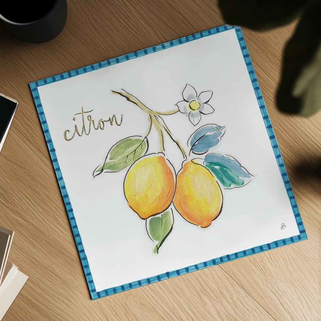 Mediterranean Breeze XIII by Daphne Brissonnet. Shown as a detailed flat fine art print, highlighting archival giclee quality. Available as an archival giclee rolled canvas, fine art paper, or poster print. SKU 47056a.