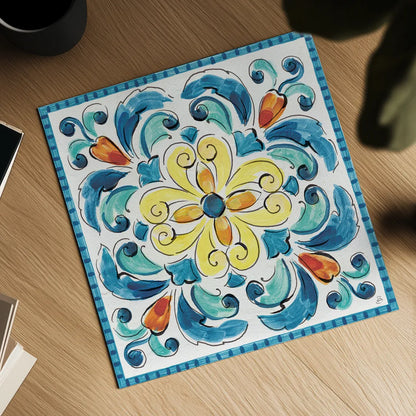 Mediterranean Breeze XIX by Daphne Brissonnet. Shown as a detailed flat fine art print, highlighting archival giclee quality. Available as an archival giclee rolled canvas, fine art paper, or poster print. SKU 47062a.