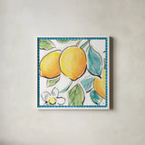 Mediterranean Breeze XV by Daphne Brissonnet. Shown in a crisp white glass frame for a clean and minimalist style. Available as an archival giclee rolled canvas, fine art paper, or poster print. SKU 47058a.