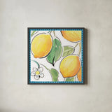 Mediterranean Breeze XVI by Daphne Brissonnet. Shown in a sleek black glass frame for a contemporary gallery look. Available as an archival giclee rolled canvas, fine art paper, or poster print. SKU 47059a.