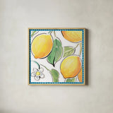 Mediterranean Breeze XVI by Daphne Brissonnet. Shown in a natural wood glass frame for a timeless modern aesthetic. Available as an archival giclee rolled canvas, fine art paper, or poster print. SKU 47059a.