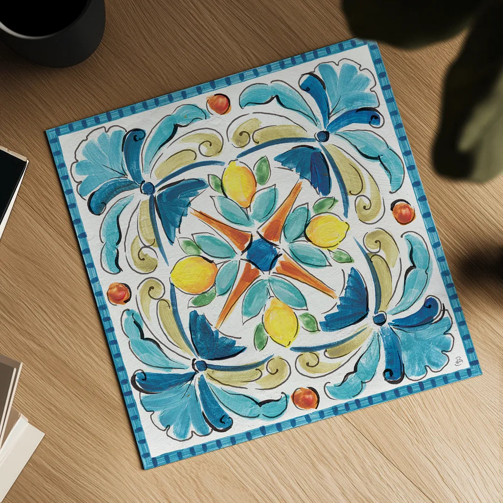 Mediterranean Breeze XVII by Daphne Brissonnet. Shown as a detailed flat fine art print, highlighting archival giclee quality. Available as an archival giclee rolled canvas, fine art paper, or poster print. SKU 47060a.