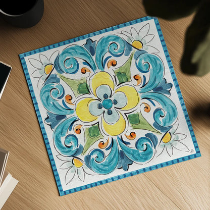 Mediterranean Breeze XVIII by Daphne Brissonnet. Shown as a detailed flat fine art print, highlighting archival giclee quality. Available as an archival giclee rolled canvas, fine art paper, or poster print. SKU 47061a.