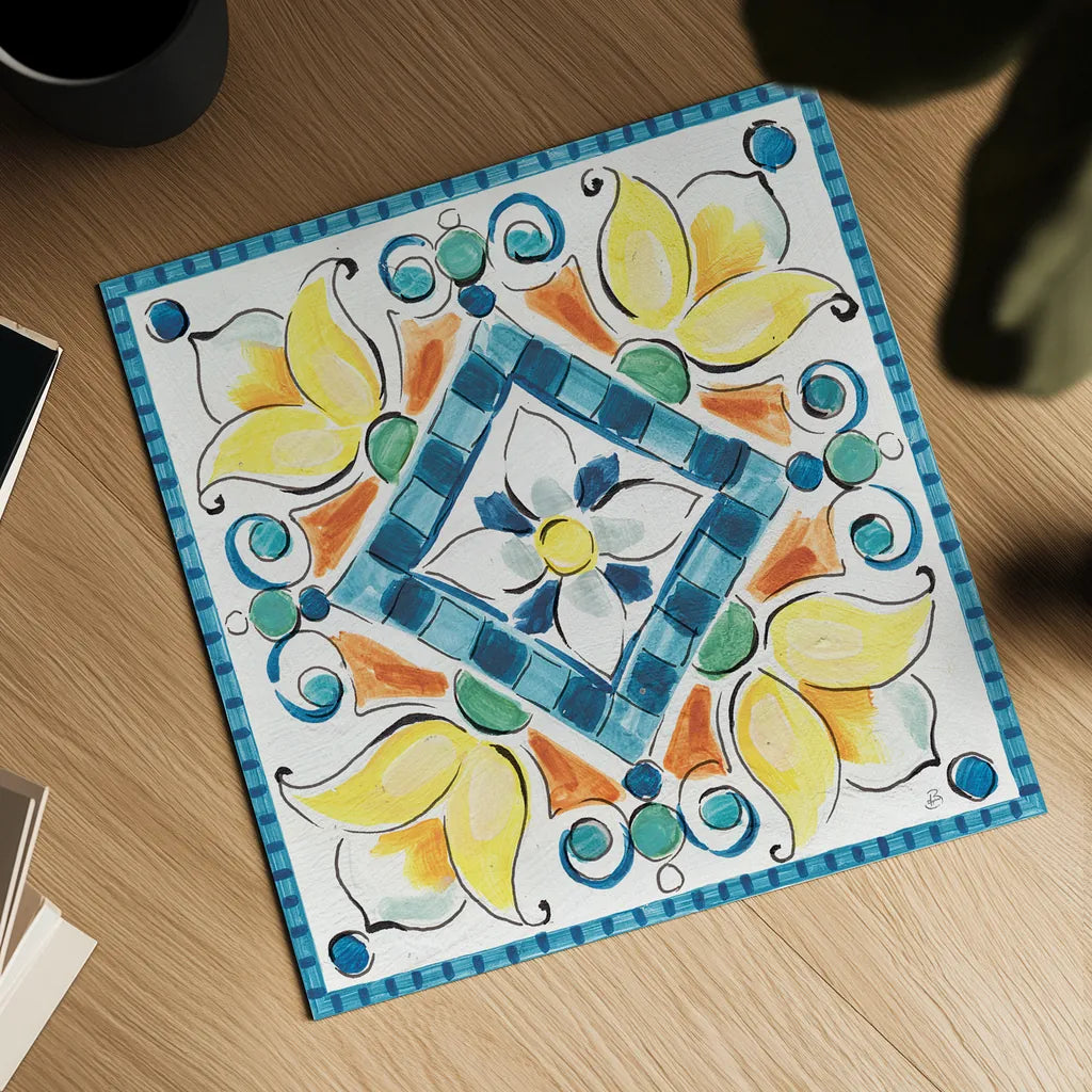 Mediterranean Breeze XX by Daphne Brissonnet. Shown as a detailed flat fine art print, highlighting archival giclee quality. Available as an archival giclee rolled canvas, fine art paper, or poster print. SKU 47063a.