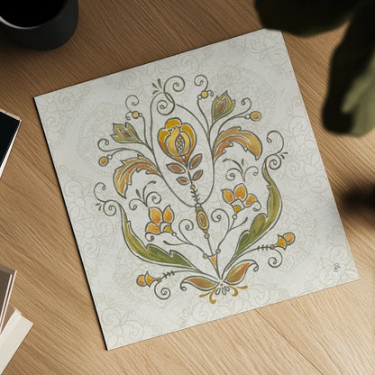 Mediterranean Flair V Neutral by Daphne Brissonnet. Shown as a detailed flat fine art print, highlighting archival giclee quality. Available as an archival giclee rolled canvas, fine art paper, or poster print. SKU 75642a.