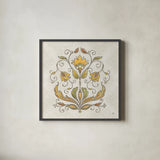 Mediterranean Flair VI Neutral by Daphne Brissonnet. Shown in a sleek black glass frame for a contemporary gallery look. Available as an archival giclee rolled canvas, fine art paper, or poster print. SKU 75643a.