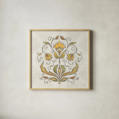 Mediterranean Flair VI Neutral by Daphne Brissonnet. Shown in a natural wood glass frame for a timeless modern aesthetic. Available as an archival giclee rolled canvas, fine art paper, or poster print. SKU 75643a.