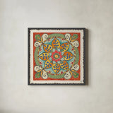 Mediterranean Flair VIII by Daphne Brissonnet. Shown in a sleek black glass frame for a contemporary gallery look. Available as an archival giclee rolled canvas, fine art paper, or poster print. SKU 26010a.