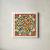 Mediterranean Flair VIII by Daphne Brissonnet. Shown in a crisp white glass frame for a clean and minimalist style. Available as an archival giclee rolled canvas, fine art paper, or poster print. SKU 26010a.