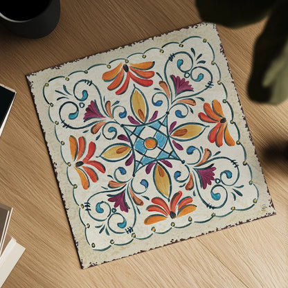 Mediterranean Flair XII by Daphne Brissonnet. Shown as a detailed flat fine art print, highlighting archival giclee quality. Available as an archival giclee rolled canvas, fine art paper, or poster print. SKU 26014a.