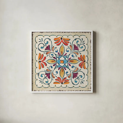 Mediterranean Flair XII by Daphne Brissonnet. Shown in a crisp white glass frame for a clean and minimalist style. Available as an archival giclee rolled canvas, fine art paper, or poster print. SKU 26014a.