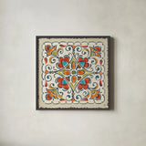 Mediterranean Flair XIII by Daphne Brissonnet. Shown in a sleek black glass frame for a contemporary gallery look. Available as an archival giclee rolled canvas, fine art paper, or poster print. SKU 26015a.
