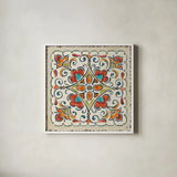 Mediterranean Flair XIII by Daphne Brissonnet. Shown in a crisp white glass frame for a clean and minimalist style. Available as an archival giclee rolled canvas, fine art paper, or poster print. SKU 26015a.