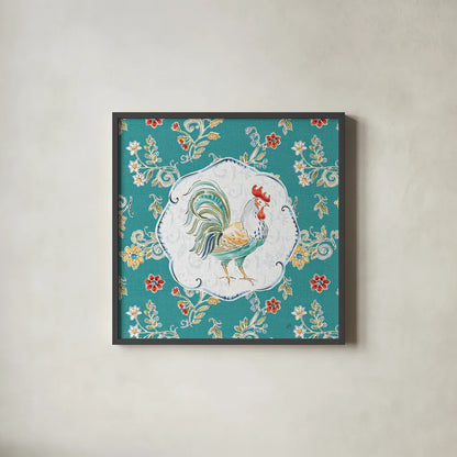 Morning Bloom II by Daphne Brissonnet. Shown in a sleek black glass frame for a contemporary gallery look. Available as an archival giclee rolled canvas, fine art paper, or poster print. SKU 49570a.