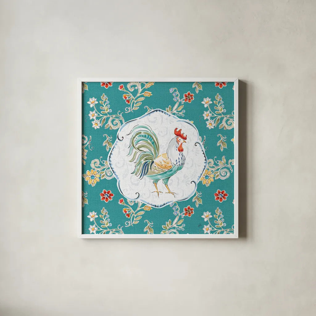 Morning Bloom II by Daphne Brissonnet. Shown in a crisp white glass frame for a clean and minimalist style. Available as an archival giclee rolled canvas, fine art paper, or poster print. SKU 49570a.