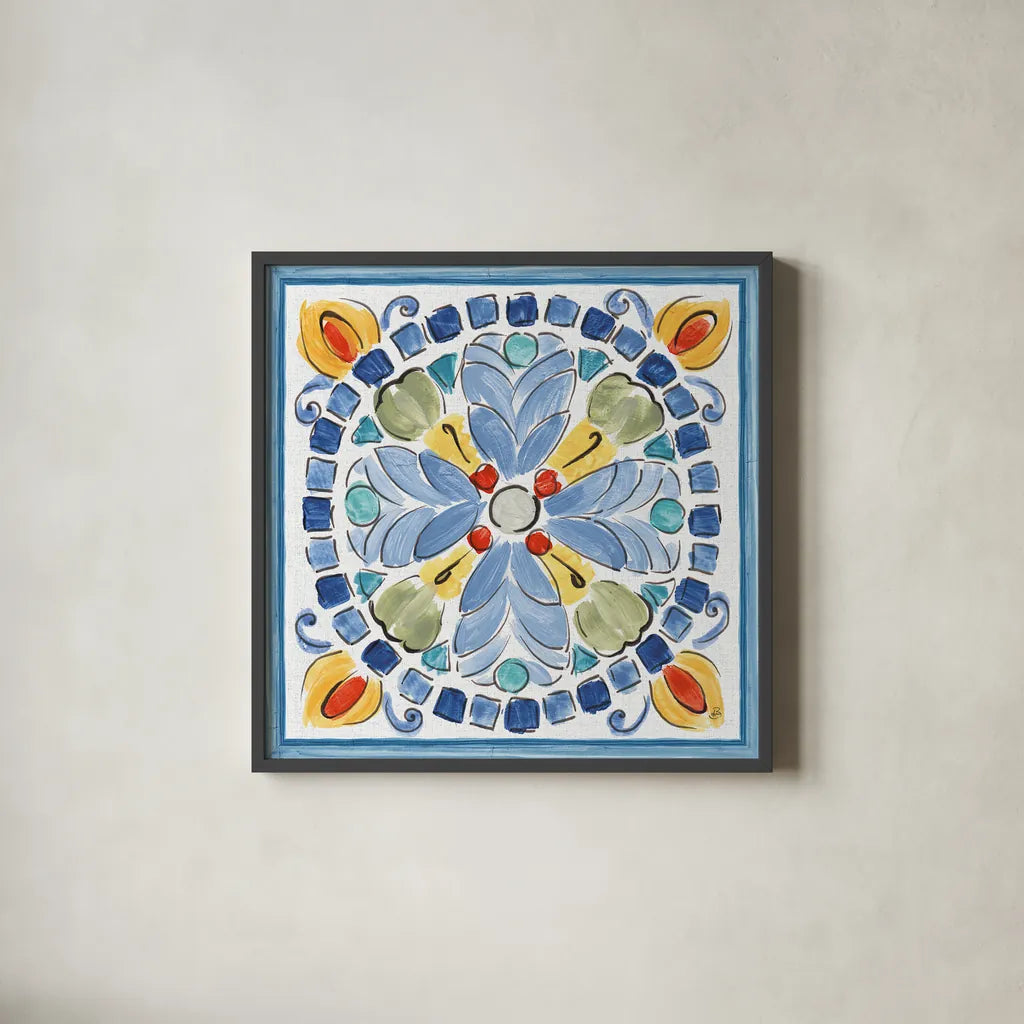 Morning Bloom IX by Daphne Brissonnet. Shown in a sleek black glass frame for a contemporary gallery look. Available as an archival giclee rolled canvas, fine art paper, or poster print. SKU 49577a.