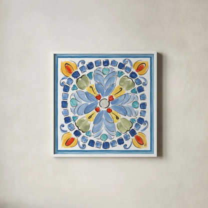 Morning Bloom IX by Daphne Brissonnet. Shown in a crisp white glass frame for a clean and minimalist style. Available as an archival giclee rolled canvas, fine art paper, or poster print. SKU 49577a.