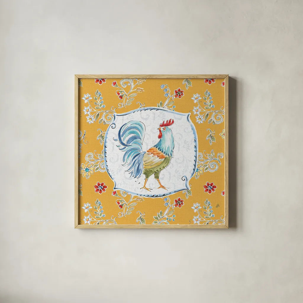 Morning Bloom V by Daphne Brissonnet. Shown in a natural wood glass frame for a timeless modern aesthetic. Available as an archival giclee rolled canvas, fine art paper, or poster print. SKU 49573a.