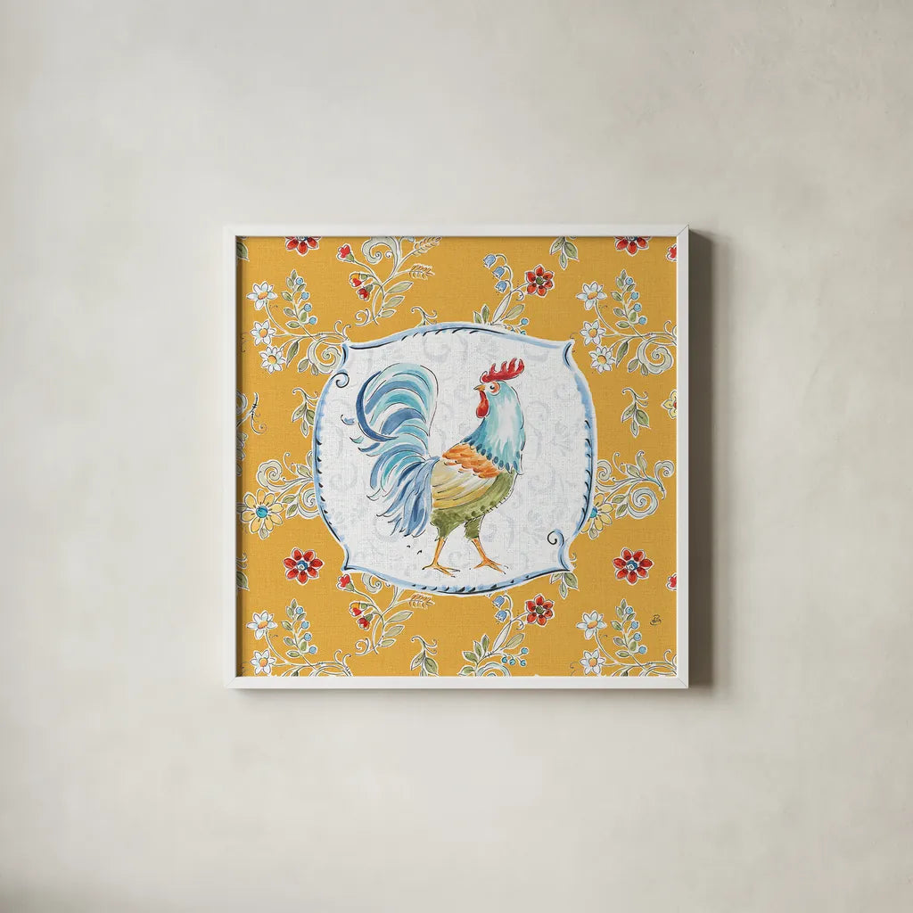 Morning Bloom V by Daphne Brissonnet. Shown in a crisp white glass frame for a clean and minimalist style. Available as an archival giclee rolled canvas, fine art paper, or poster print. SKU 49573a.