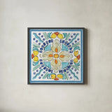 Morning Bloom VI by Daphne Brissonnet. Shown in a sleek black glass frame for a contemporary gallery look. Available as an archival giclee rolled canvas, fine art paper, or poster print. SKU 49574a.
