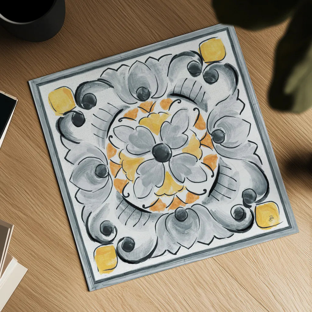 Morning Bloom VII Gray by Daphne Brissonnet. Shown as a detailed flat fine art print, highlighting archival giclee quality. Available as an archival giclee rolled canvas, fine art paper, or poster print. SKU 51406a.