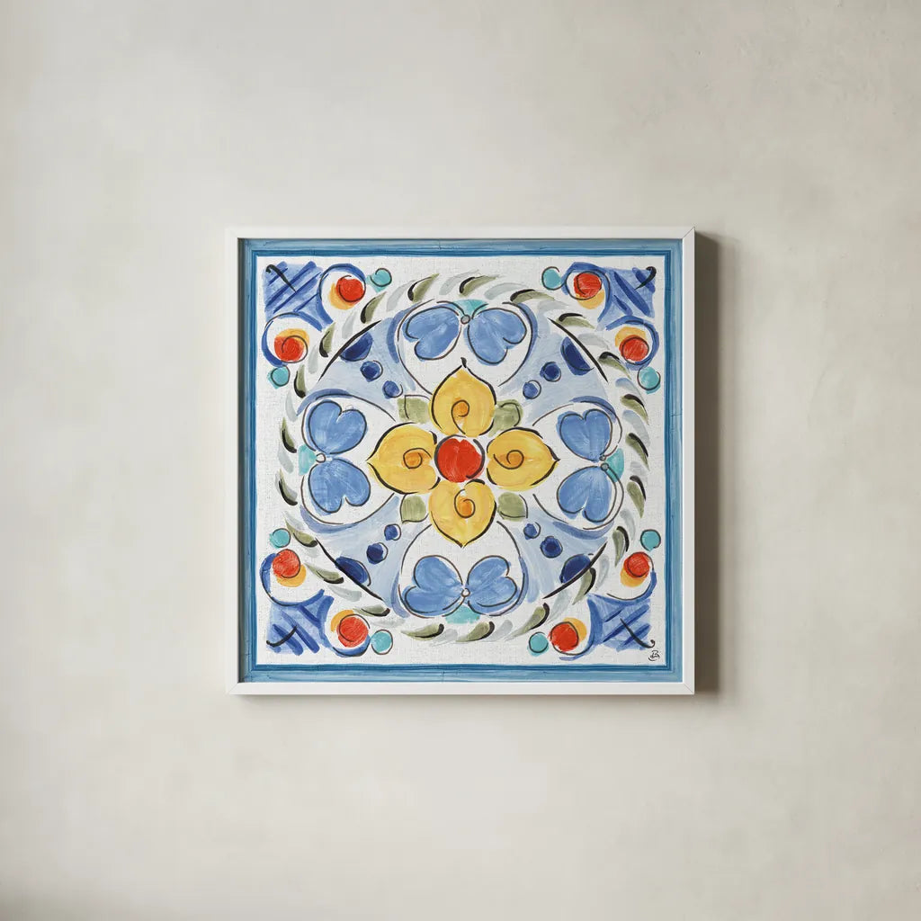 Morning Bloom VIII by Daphne Brissonnet. Shown in a crisp white glass frame for a clean and minimalist style. Available as an archival giclee rolled canvas, fine art paper, or poster print. SKU 49576a.