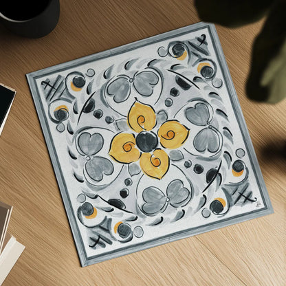 Morning Bloom VIII Gray by Daphne Brissonnet. Shown as a detailed flat fine art print, highlighting archival giclee quality. Available as an archival giclee rolled canvas, fine art paper, or poster print. SKU 51407a.