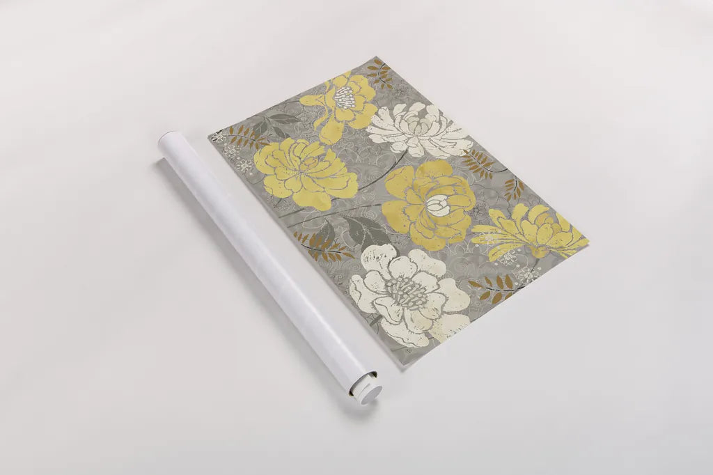 Morning Tones Gold III by Daphne Brissonnet. shown as a rolled paper print. Available as archival giclee rolled canvas, fine art paper, or poster print. SKU 10600i.