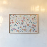 My Bohemian Life I by Daphne Brissonnet. shown as a paper print in a natural frame. Available as a archival giclee rolled canvas, fine art paper, or poster print. SKU 60731i.