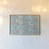 My Bohemian Life I Color by Daphne Brissonnet. shown as a paper print in a natural frame. Available as a archival giclee rolled canvas, fine art paper, or poster print. SKU 60746i.