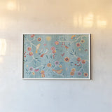 My Bohemian Life I Color by Daphne Brissonnet. shown as a paper print in a white frame. Available as a archival giclee rolled canvas, fine art paper, or poster print. SKU 60746i.