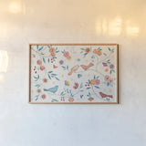 My Bohemian Life II by Daphne Brissonnet. shown as a paper print in a natural frame. Available as a archival giclee rolled canvas, fine art paper, or poster print. SKU 60732i.