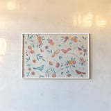 My Bohemian Life II by Daphne Brissonnet. shown as a paper print in a white frame. Available as a archival giclee rolled canvas, fine art paper, or poster print. SKU 60732i.